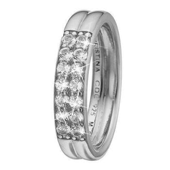 Christina Eternity Topaz dobbelt alliance med hvide topazer, model 4.2.A købes hos Guldsmykket.dk her